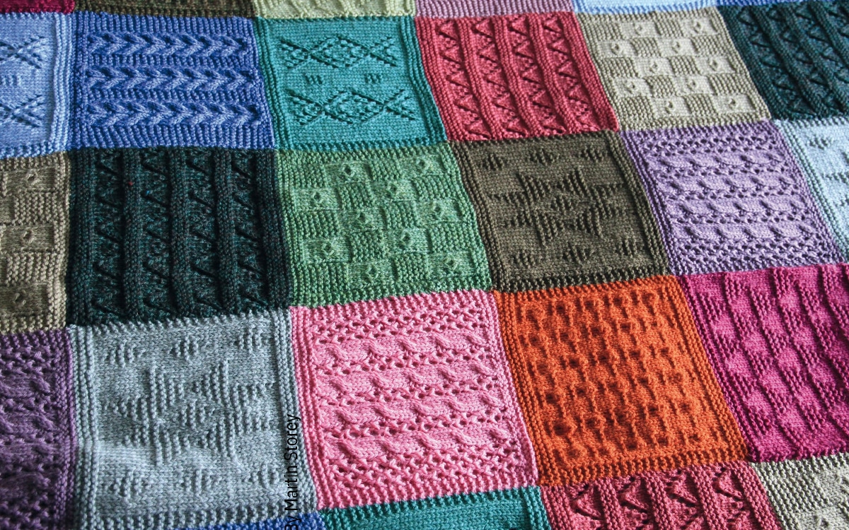 presentazione progetto ai ferri KAL coperta punti trecce e losanghe ai ferri in lana merino 100% Nordica Sesia Filari