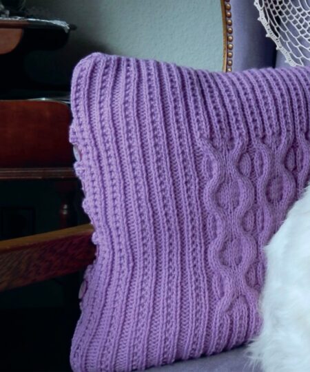 Kit Maglia: Home Design Cuscino Romantico in Lana