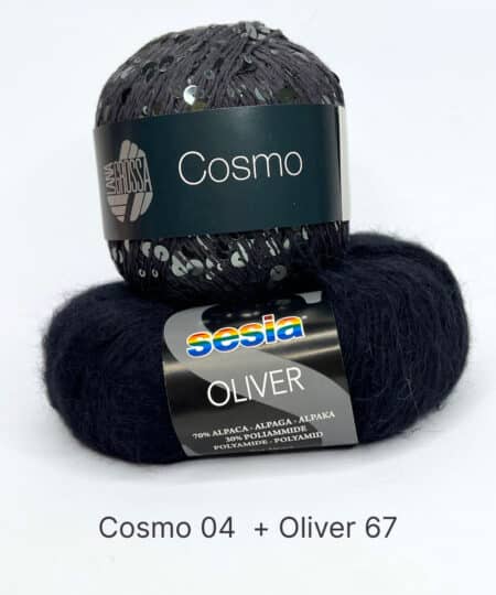 filato in alpaca Oliver di sesia filati e paillettes cosmo lana gorssa