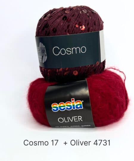 filato in alpaca Oliver di sesia filati e paillettes cosmo lana gorssa