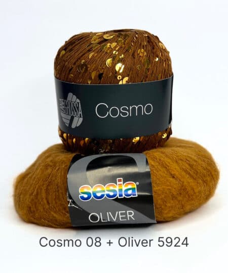 filato in alpaca Oliver di sesia filati e paillettes cosmo lana gorssa