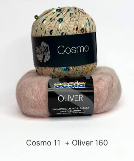 filato in alpaca Oliver di sesia filati e paillettes cosmo lana gorssa