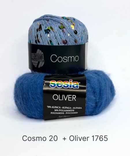 filato in alpaca Oliver di sesia filati e paillettes cosmo lana gorssa